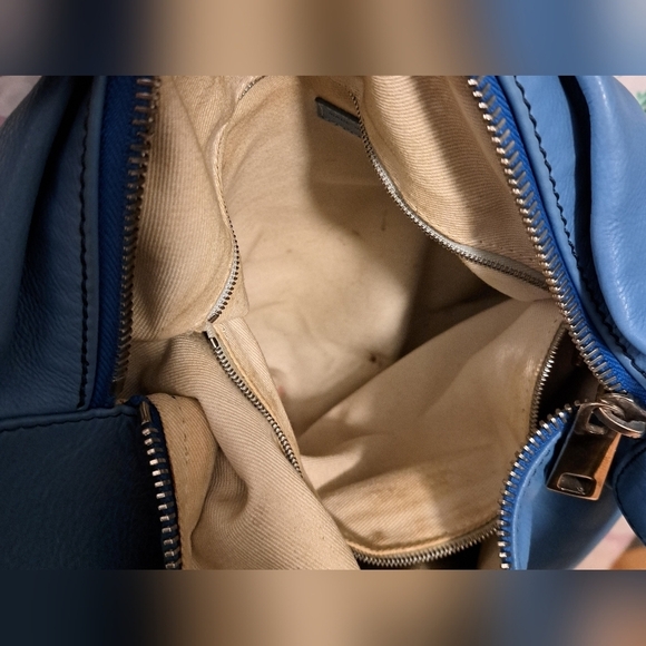 Y2K Marc Jacobs Aqua Leather Hobo Boho Streetwear Casual Everyday Purse Bag - Picture 9 of 14